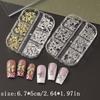6 Grids Nail Art Decorations Metal Diamond Bow-Knot & Star Shape DIY Nail Decor Punk Style Mixed Designs Nail Charms
