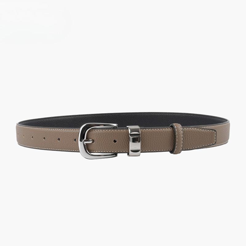 New Genuine Leather Women's Belt Simple and Versatile Retro Belt with Jeans Casual Trousers Women's Style