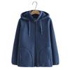 Autumn Winter Fleece Coat Women Thicken Warm Hoodies Sweaters Jackets Middle Age Zip-up Outerwear Casual