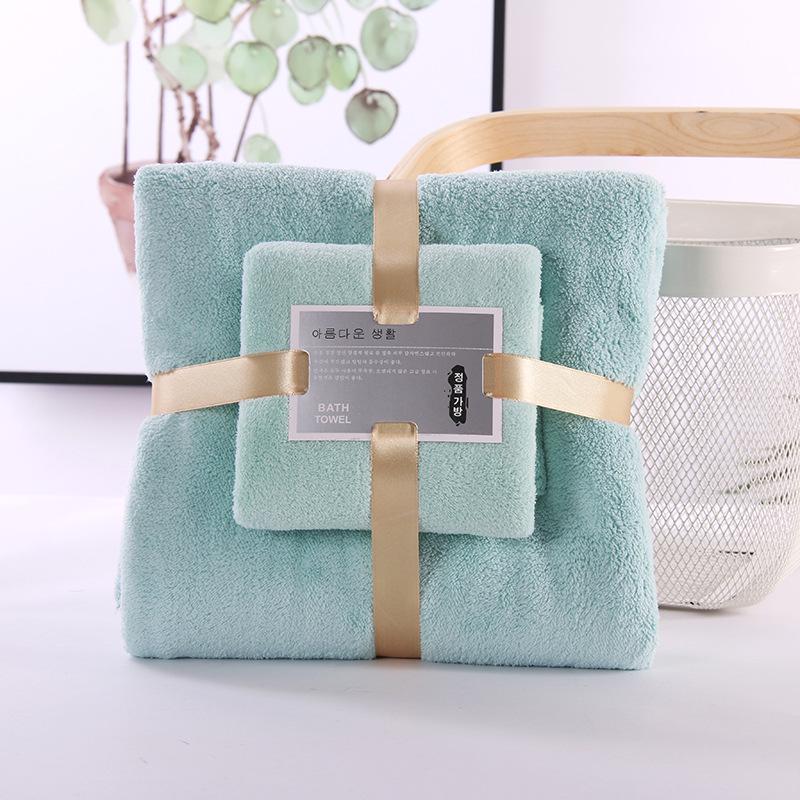 Coral Fleece Double-Sided Quick Dry Towels for Home - Mother-Child & Couple Set