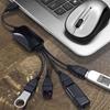 Univerzální 4portový USB 2.0 480Mbps vysokorychlostní kabelový rozbočovač pro PC(Černá)