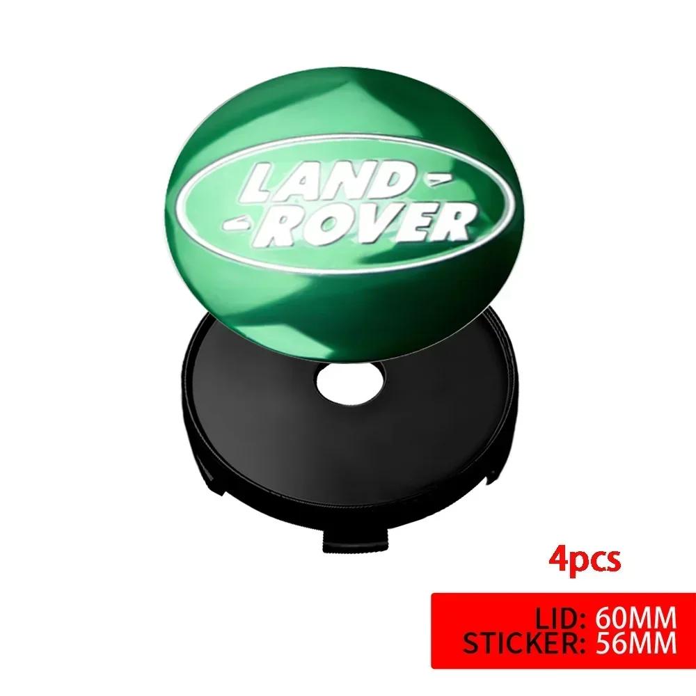 56/60MM Car Styling Aluminum Wheel Center Hub Caps Sticker Accessories For Land Rover Discovery 3 Defender Range Rover Velar SVR