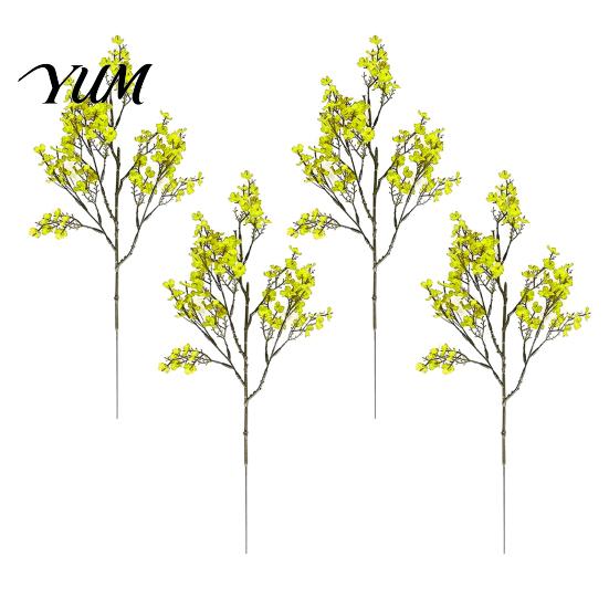 Orange Silk Plants for Halloween Decoration Realistic Artificial Flowers Autumn Home Decoration, Floral Lifelike Branches Seasonal Display Table