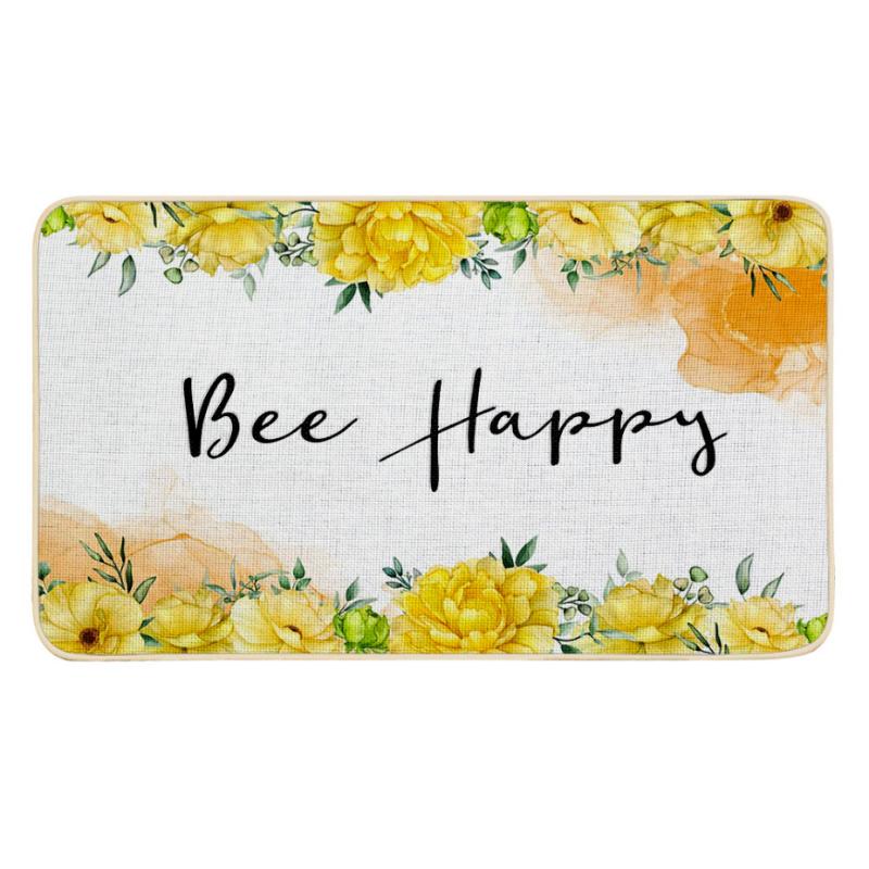 Cross Border Linen Floor Mat, Door Mat, Kitchen Carpet, Bedroom Non-slip Rubber, Household Floor Mat, Bathroom Mat, Outdoor Floor Mat
