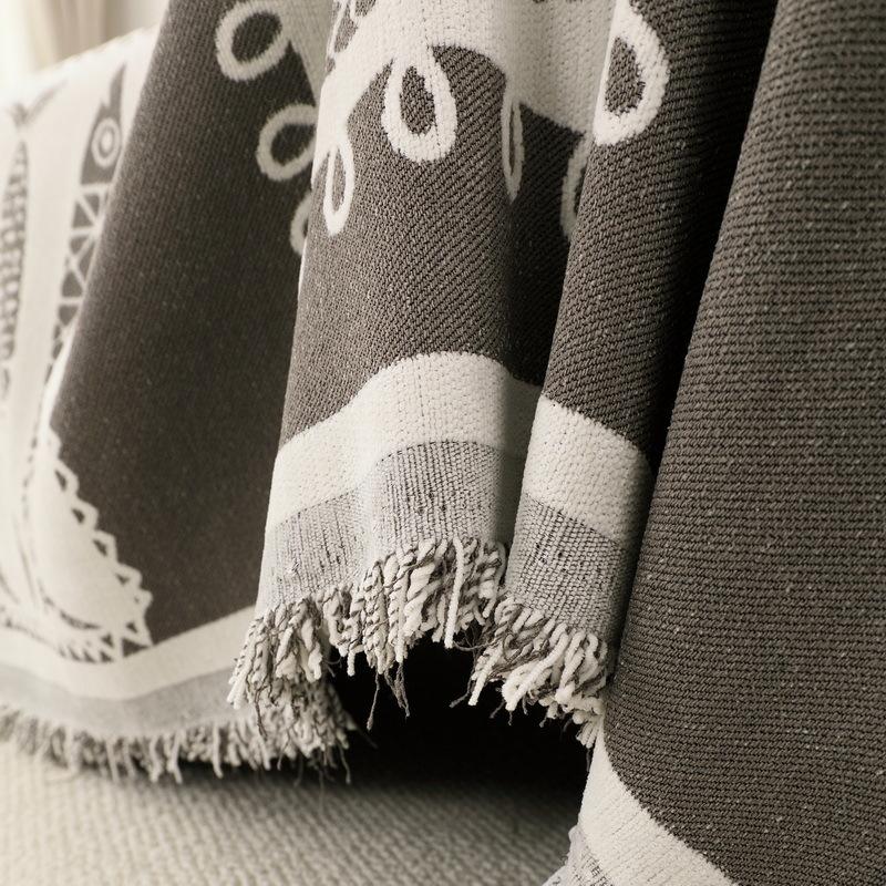 Simple Style Cartoon Jacquard Chenille Sofa Cover Cloth for All Seasons Double-sided Sofa Towel Sofa Cover Sofa Blanket