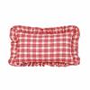30x50cm Plaid Cushion Cover Square Shape Piping Pillowcase Ruffled Cushion Cover  Living Room Decor