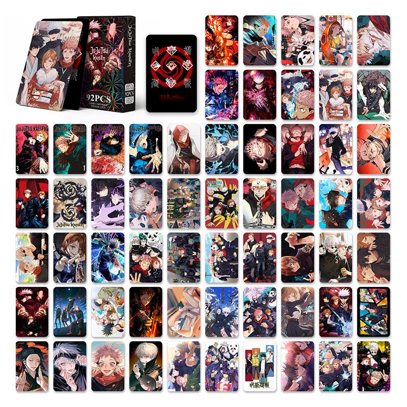 92pcs Lomo Cards Anime Satoru Gojo Laser Paper Card Photo Cards Postcard for Fans Collection Gifts