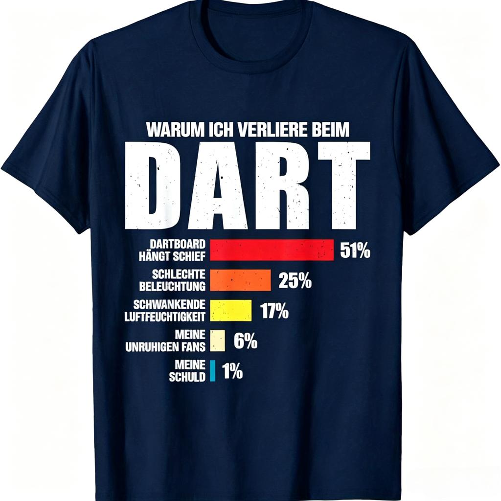 Funny Darts Loss Percentage Chart Print T Shirt Unisex Darts Player Slogan Graphic Tees Sport Bar Casual Loose Short Sleeve Tops