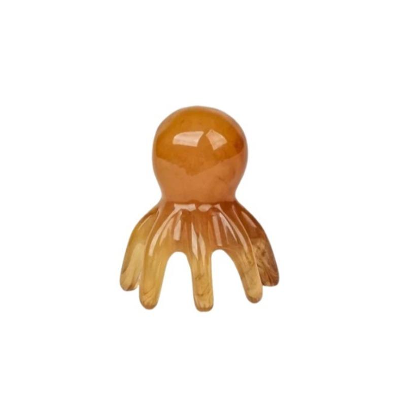 Octopus Head Massager Comb Head Meridian Manual Acupressure Tool Portable SPA Gua Sha Massage Comb