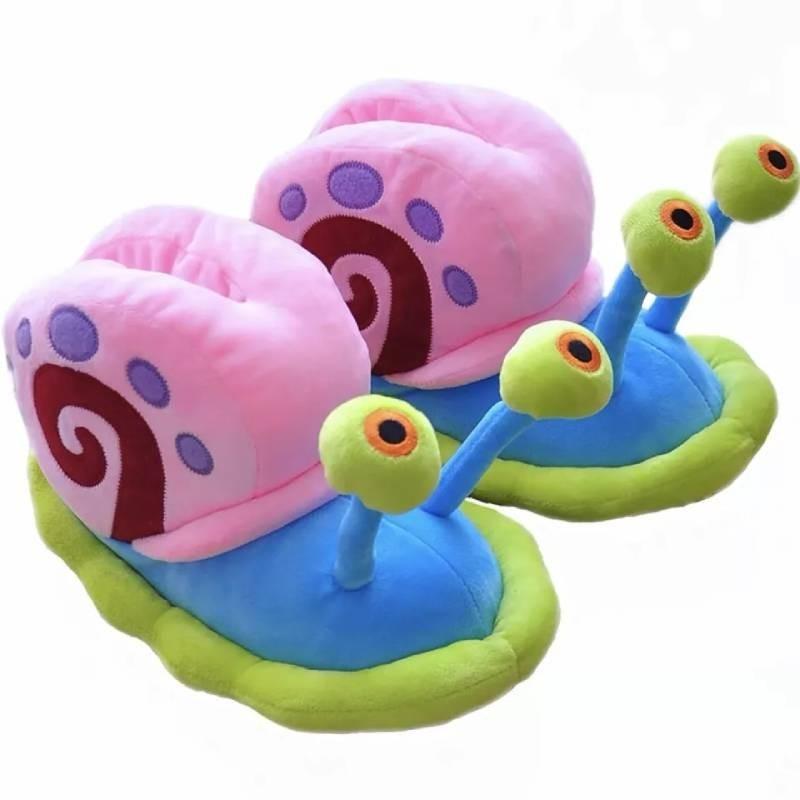 Cozy Indoor Warm Spongebob Snail Slippers For Adults And Kids Winter Edition