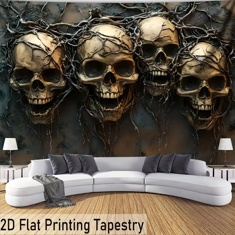 

2D Spooky Skeletons with Dead Roots Photo Studio Backdrop 47.2x31.5inch/120*80cm