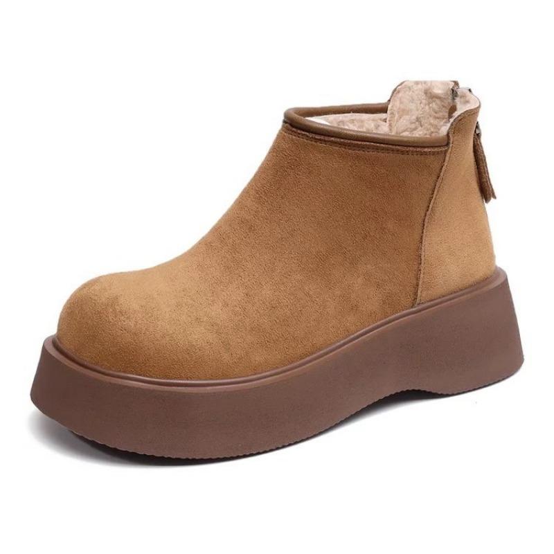 Thick-soled Shoes, Height-increasing Cotton Boots, Snow Boots, Women's Boots with Fleece Warmth, Short Snow Boots