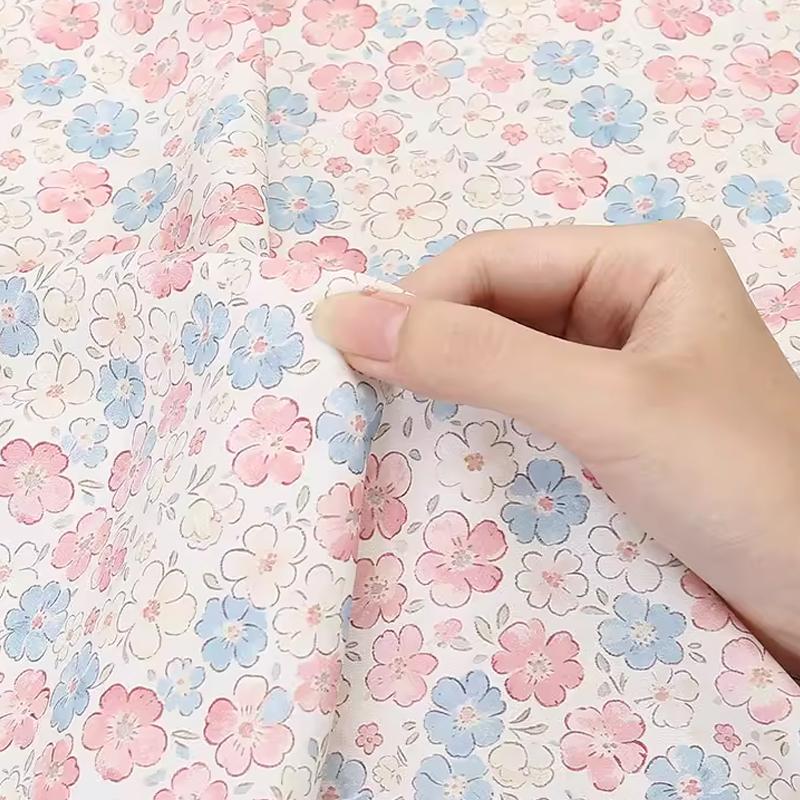 0.5m/2m Non Transparent Floral Chiffon Fabric for Sewing Summer Skirts Dresses Children's Clothing Rural Style Clothing Fabric