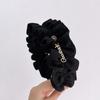 PROLY New Fashion Autumn WInter Headwear Solid Color Big Bowknot Turban Casual Pleated Hairband For Adult Hair Accessories