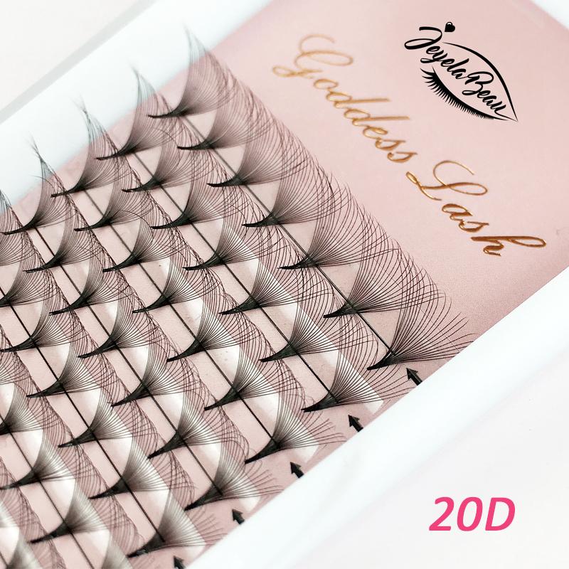 Goddess Premade Volume Big Fans 20D 30D  Individual Lashes Extension Pointy Stem Eyelash Extensions Natural Soft Russian Volume