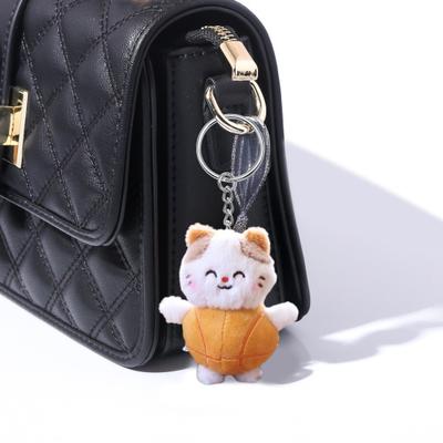 Portachiavi Ciondolo Bambola Forma Sfera Animale Bambola Peluche Portachiavi Leggero Chiavi Zaino Accessori Auto