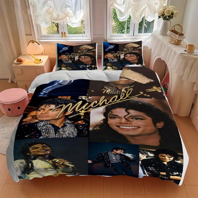 3Pcs Michael Jackson Collage Bedding Sets For All Sizes New 3D Printed Bed Cover Comforter Duvet Cover Pillowcase Bedroom Decoration