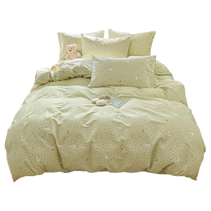 Pure Cotton Printed Bedding Set 1.5m/1.8m Flat Sheet (Duvet Cover 200x230cm)