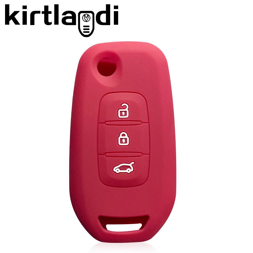 Silicone Key Cover for Renault Logan 2 Stepway Sandero Clio 5 Arkana Captur Kadjar Kwid 2023 2021 Remote Flip Folding Key Case