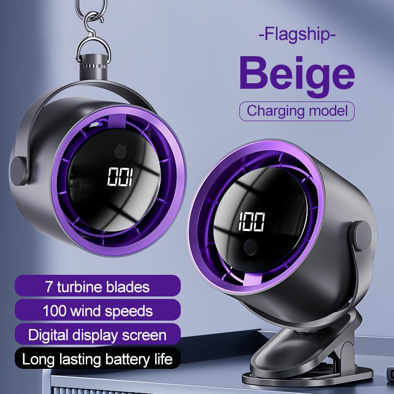 

Compact USB Desktop and Clip Fan for Home & Office 14.5*9.9*17.5 cm серый/фиолетовый