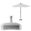 KADAX Parasol Base Garden Umbrella Stand Square 39cm Weight