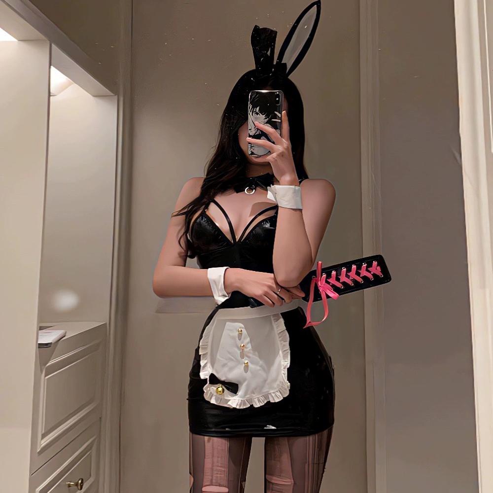 Sexy Maid Uniform Temptation Clothes Club Waiter Bunny Girl Role Play Women Maidservant Erotic Lingerie Pajamas Costumes