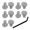 10Pcs Electric Guitar Potentiometer Control Knobs Effect Pedal Knobs 6.35mm Shafts for Effect Pedals and Amplifier
