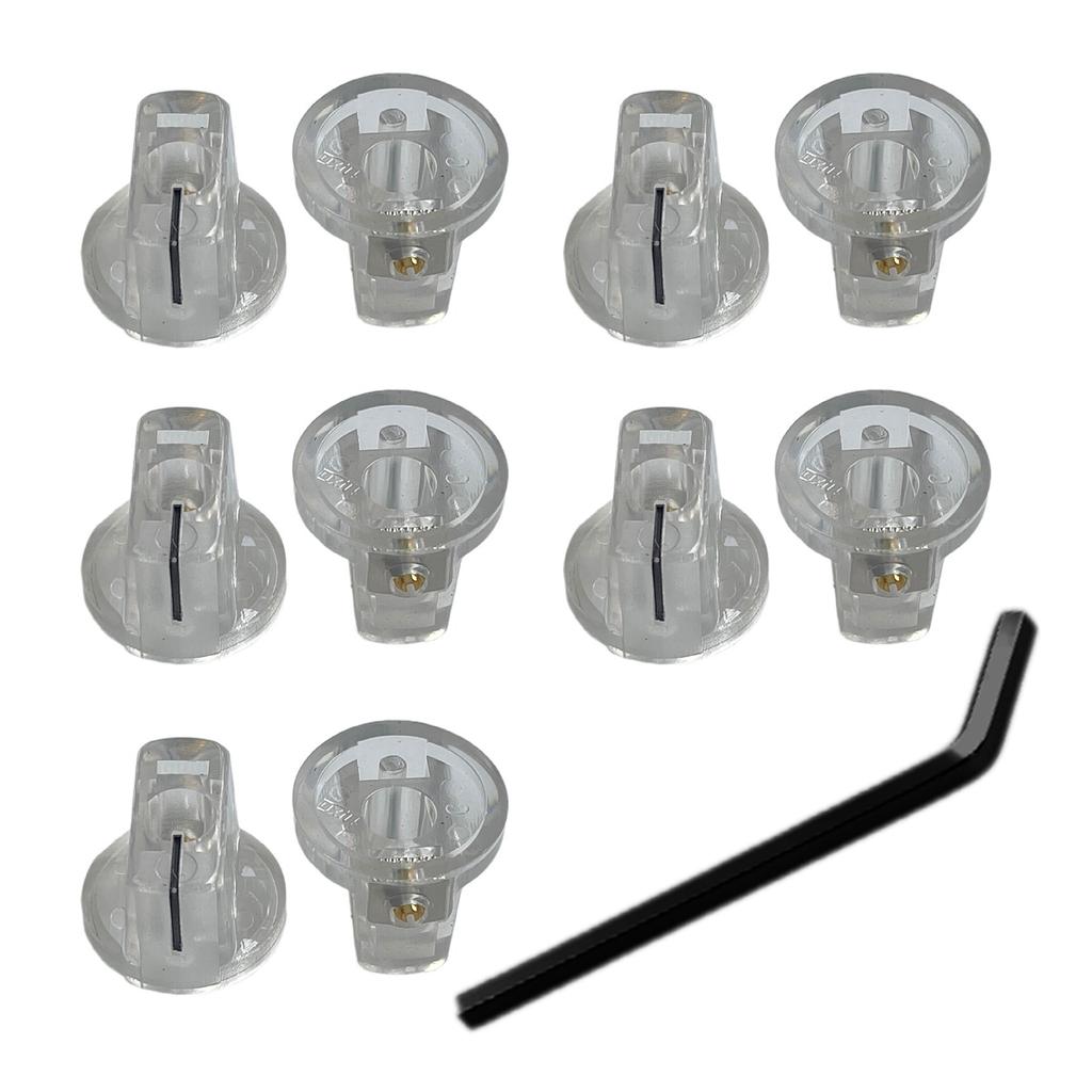 10Pcs Electric Guitar Potentiometer Control Knobs Effect Pedal Knobs 6.35mm Shafts for Effect Pedals and Amplifier