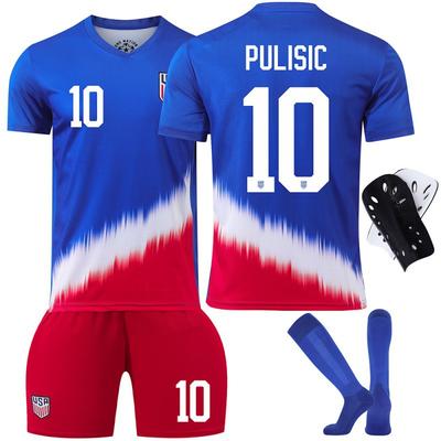 2425 US Team Football Jersey No. 10 Pulisic Home America's Cup Children's Men's Women's Set Edition