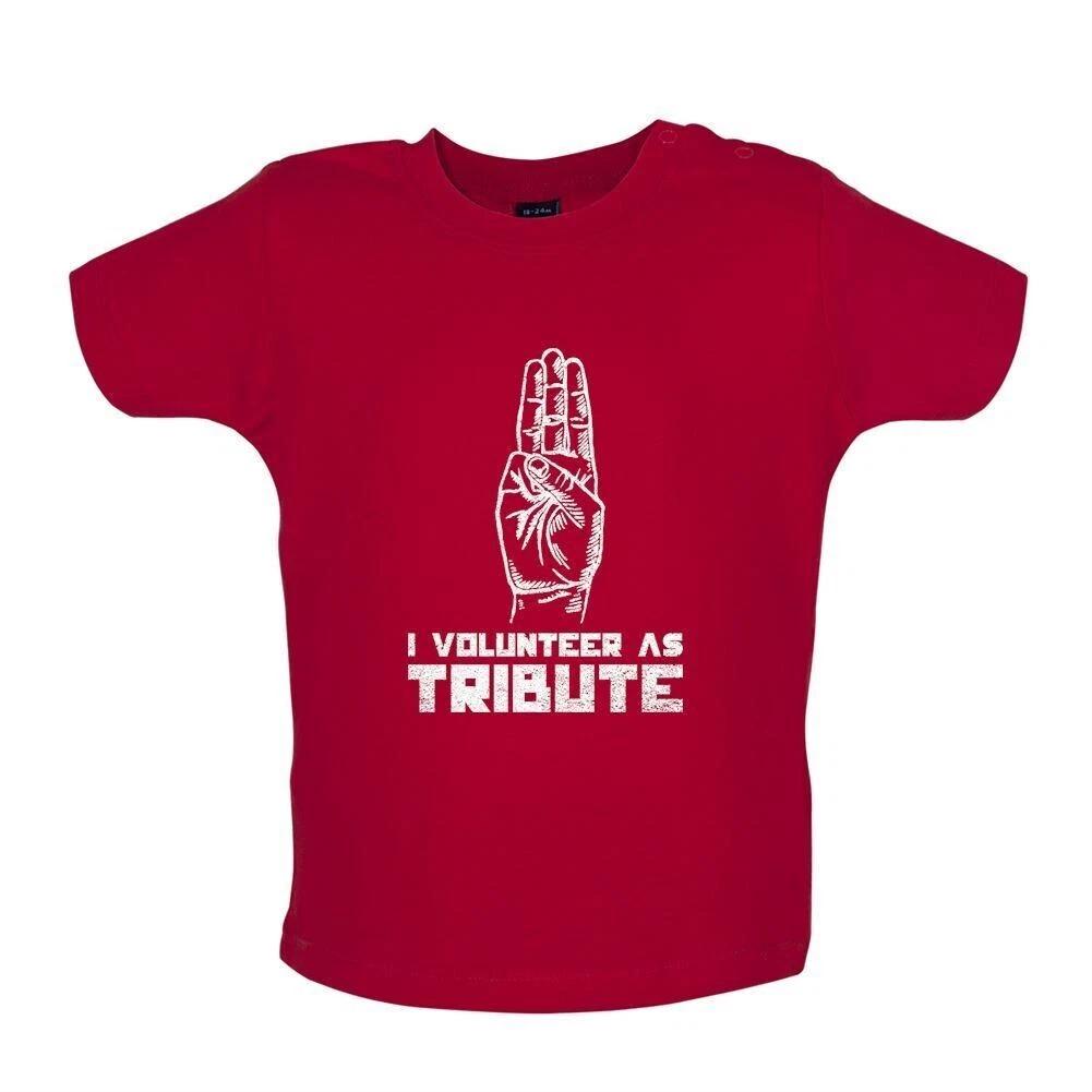 

I Volunteer As Tribute - Baby Kids Boys Girls Unisex T-Shirt / Babygrow - Film Movie Fan Merch Hunger 120