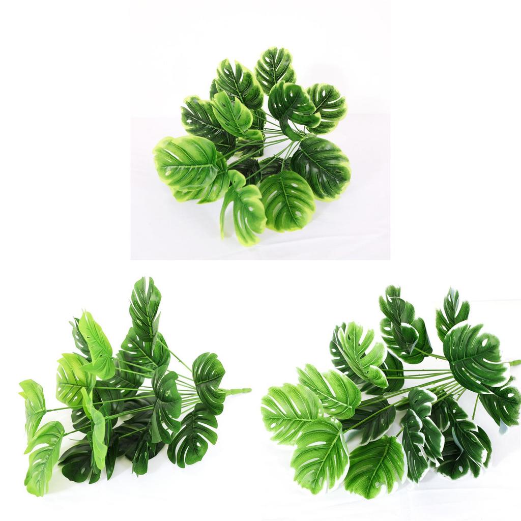 Artificial Plant Wall Decoration With Green Plastic Leaves For Home Office And Gift Giving