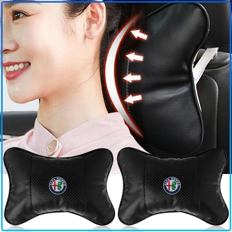 For Alfa Romeo 147 159 156 Giulietta Giulia Mito Spider Alpha Nheadrest 1/2Pcs Car Neck Pillows Car Headrest Cushion Support Seat Accessories