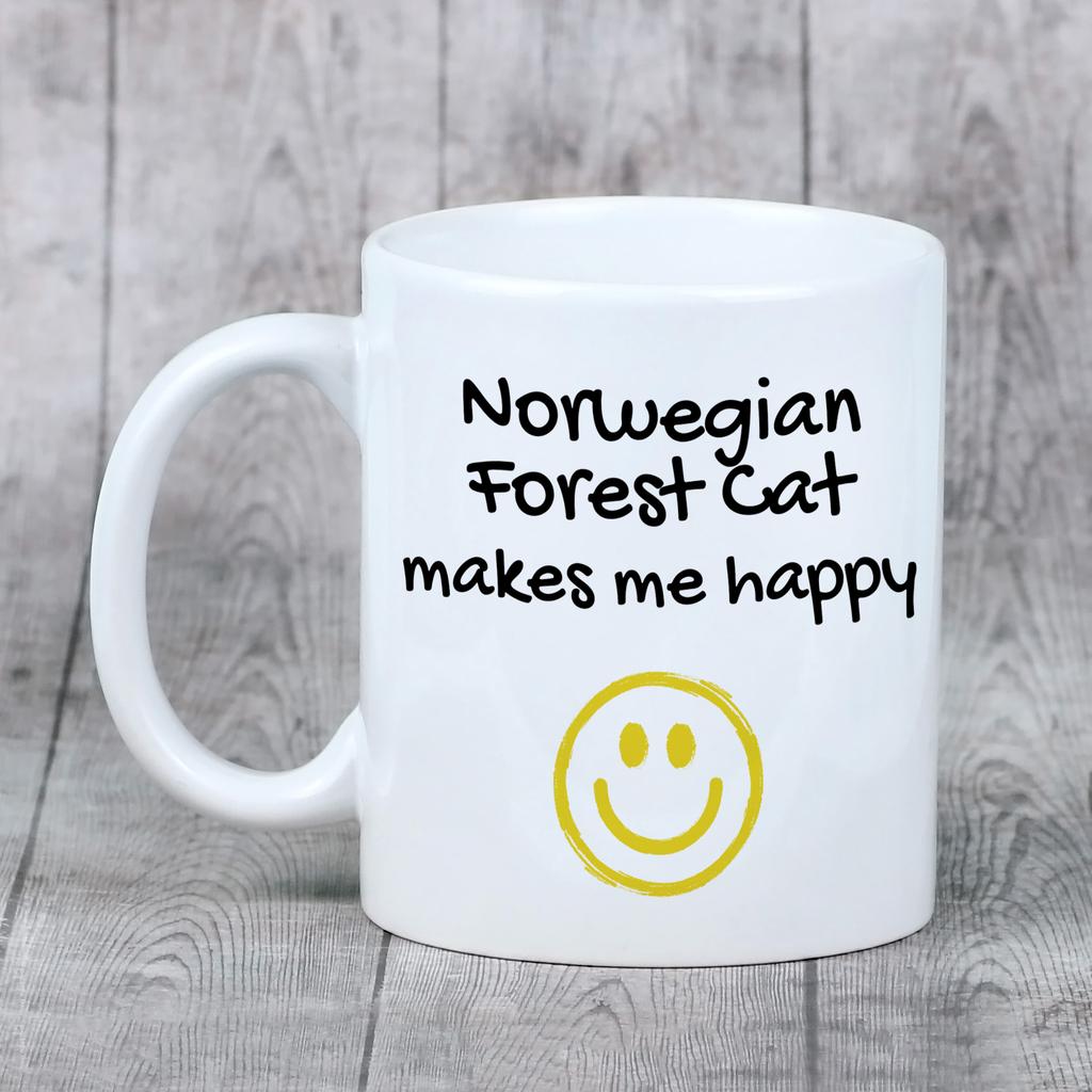 Norwegian Forest - Cat Mug, Cheerful Mug for a Dog Lover, Personalized Gift from the Art-Dog Brand