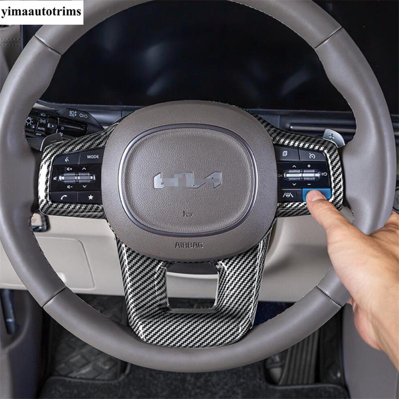 Steering Wheel Button Frame Decoration Cover Trim Matte / Carbon Fiber Interior Accessories For Kia Sorento MQ4