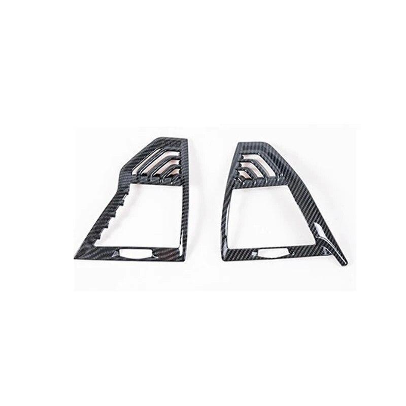 2 STÜCKE Carbon Fiber ABS Auto Front Air Outlet Refit Rahmen Trim Abdeckung Aufkleber Innenausstattung Für BMW X3 G01 X4 G02 IX3 2018-21