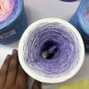 300g Organic Lace Cotton Blend Cake Roll Long Section Dyeing Yarn Hand-woven Shawl Scarf Skirt Hat Crochet Wool