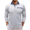 Men's Spring Solid Color Long Sleeve Lapel Shirt Men's Casual Fashion Shirt