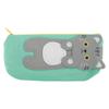 GLIDESMOOTH Pencil Pen Cute Cat Stationery Storage Office 1 Green Case, Bag, Slim, Print, Lightweight, Bag, Supplies, Piece,