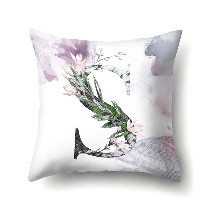 Home Bedroom Sofa Car Decorative Pillowcase Floral Letter  Plant Tree  Cushion Cover