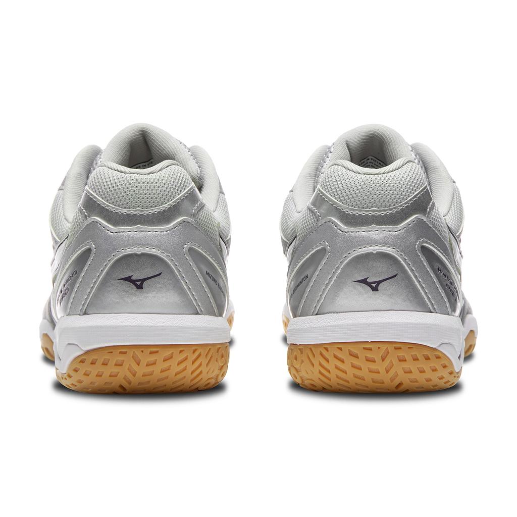 Mizuno Wave Fang Pro Low Top Badminton-Schuhe Unisex Sneaker Silber 71GA210090