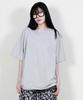 Deumakeu Oversized Plain Layered Short Sleeve Tee Gray