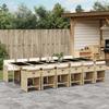Vidaxl 13-Cz. Set di Mobili da Giardino con Cuscini, Beige, Polyrattan