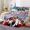 New 3D Printed Flannel Blanket Featuring R-RBD band/K-POP Style, Perfect for Home Use, Sofa Beds, or As a Birthday Gift.