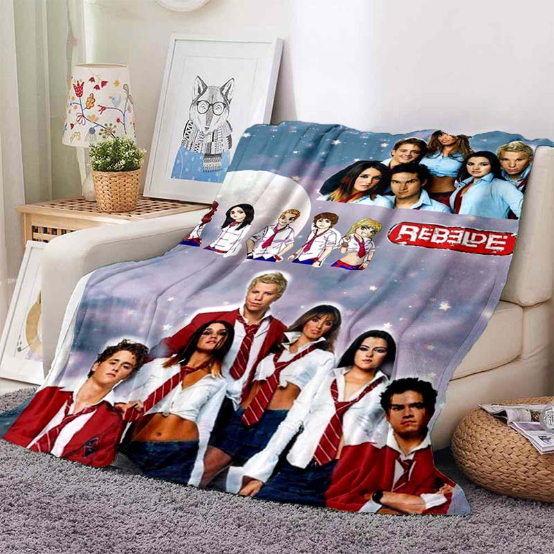New 3D Printed Flannel Blanket Featuring R-RBD band/K-POP Style, Perfect for Home Use, Sofa Beds, or As a Birthday Gift.