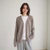 Unlock laziness! Baby camel fleece blended wool knitted cardigan women's early autumn new loose and thin coat sweater winter
