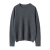 Women's Pure Cashmere Sweater - New Autumn/Winter Soft Loose Blue & White Porcelain Pattern Round Neck Pullover
