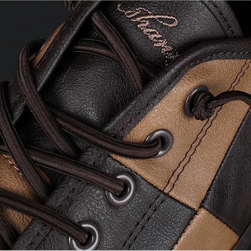 Fashion Men Leather Shoes New Men's Casual Shoes Spring Designer Sneakers Breathable Men Loafers Shoes Soft Sole Comfort Casual Shoe