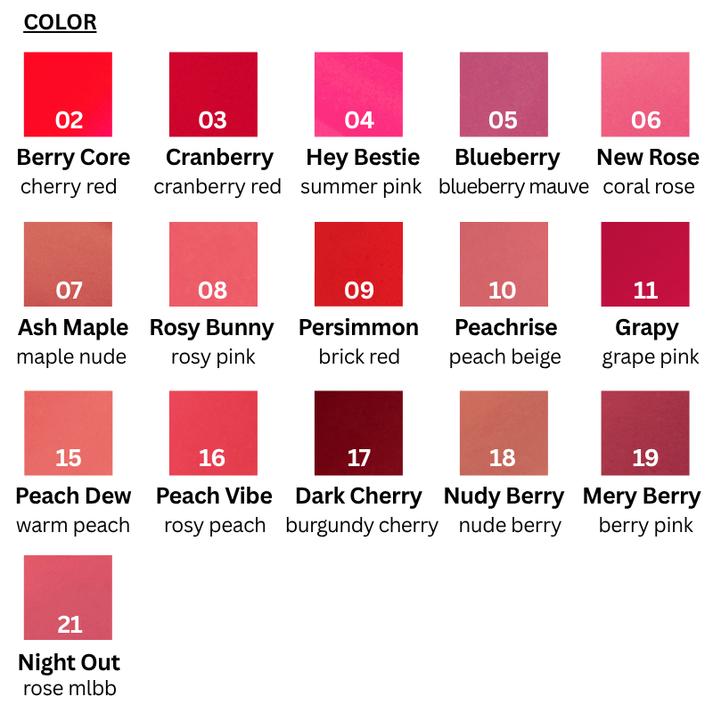 Nowear Lipstick Balming Glow (16 colors)