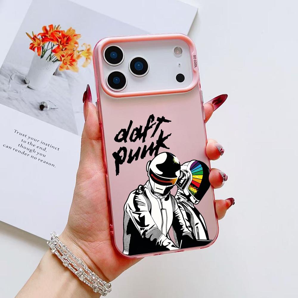 Band D-Daft Punk Phone Case For iPhone 17 16 15 14 13 12 11 Pro Max Air Matte Laser Aurora Shockproof Funda