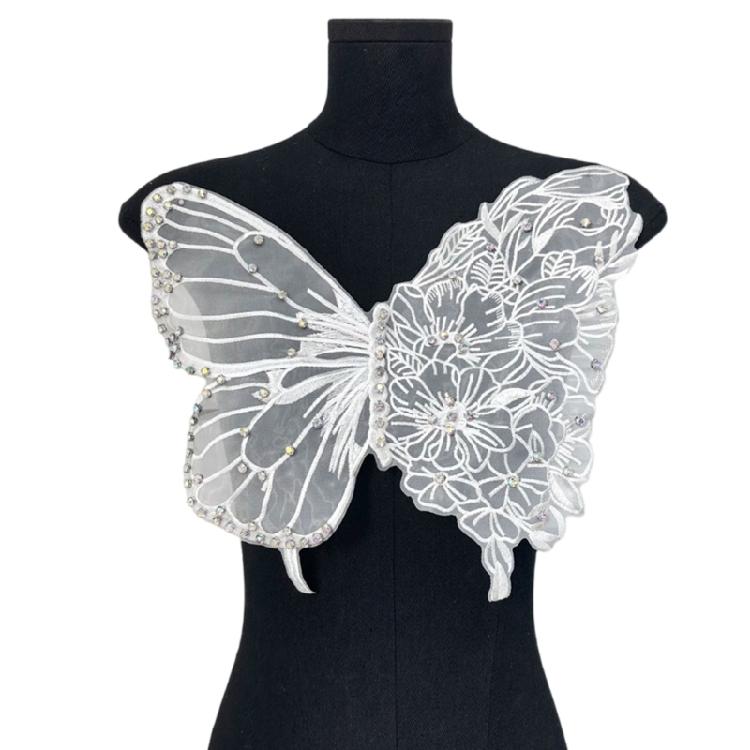 Exquisites Embroidered Butterfly Appliques Fashion Meshes Styles Patches for Fashionists and Custom Clothing